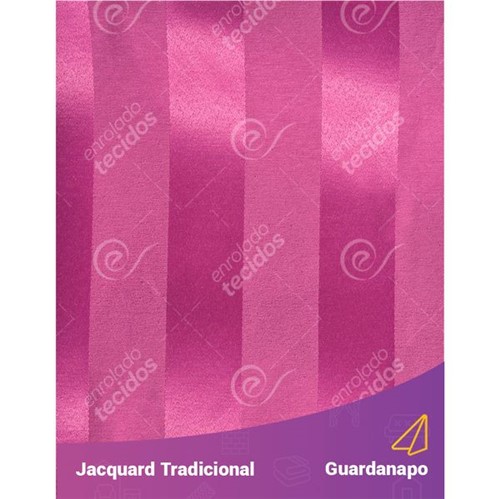 Guardanapo em Tecido Jacquard Pink Listrado Tradicional - 40x40cm