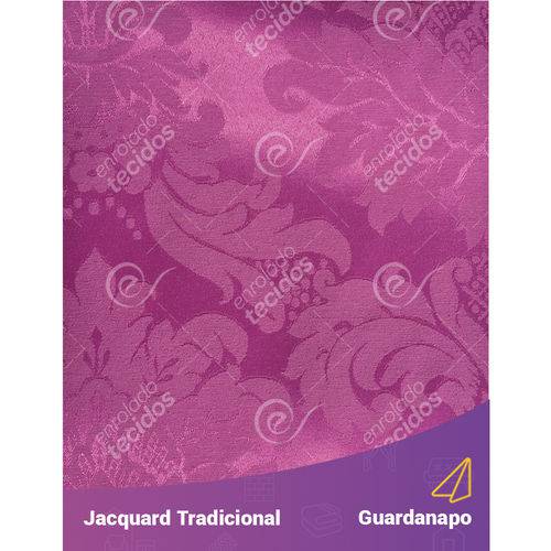Guardanapo em Tecido Jacquard Pink Medalhão Tradicional - 40x40cm