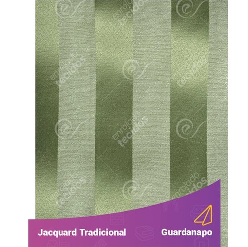 Guardanapo em Tecido Jacquard Verde Pistache Listrado Tradicional - 40x40cm
