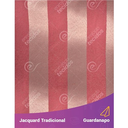 Guardanapo em Tecido Jacquard Vermelho com Dourado Listrado Tradicional - 40x40cm