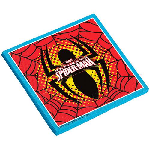 Guardanapo Folha Dupla 25x25cm Ultimate Spider Man com 16 Unidades - Regina Festas