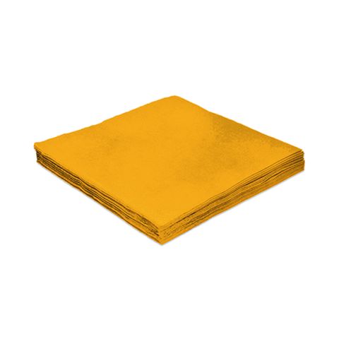 Guardanapo Liso Amarelo 25x25 C/20 - Silver Festas