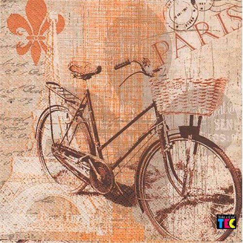 Guardanapo para Decoupage Toke e Crie – 15466 – Bicicleta Vintage (Com 20 Unidades)