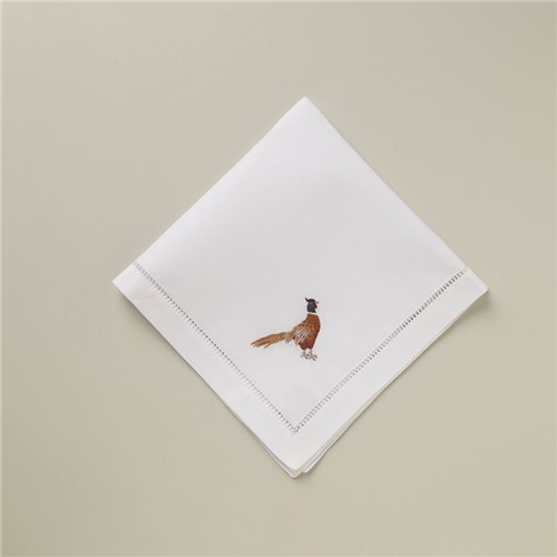 Guardanapo Pheasant - Branco-colorido - 40x40