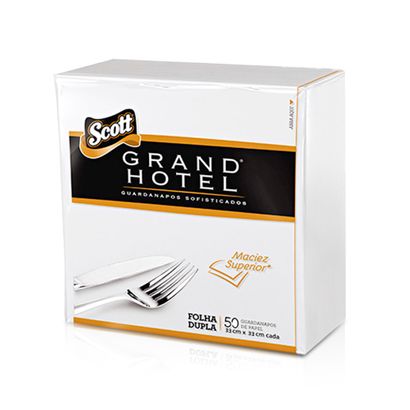 Guardanapo Sofisticado Grand Hotel 33x33cm Folha Dupla 50un Scott