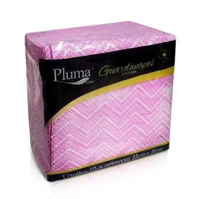Guardanapos Folha Simples 23x24cm Pink 50un Pluma Colors