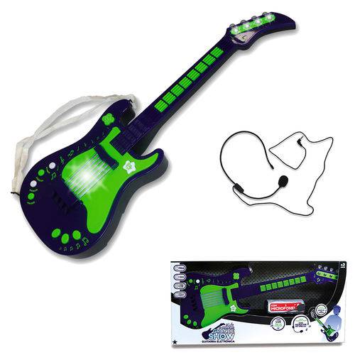 Guitarra Eletrônica Infantil - Verde - Unik Toys