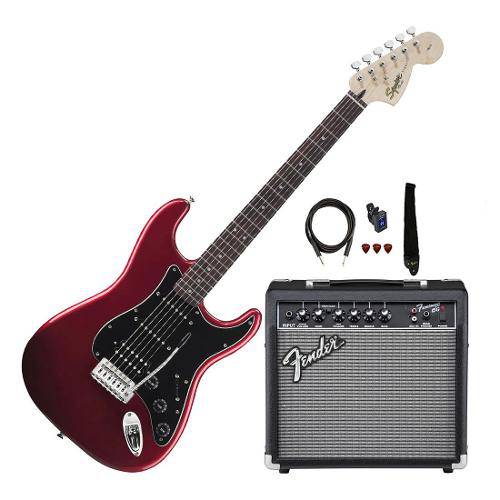 Guitarra Fender - Squier Affinity Strat Hss Frontman 15 - Candy Apple Red