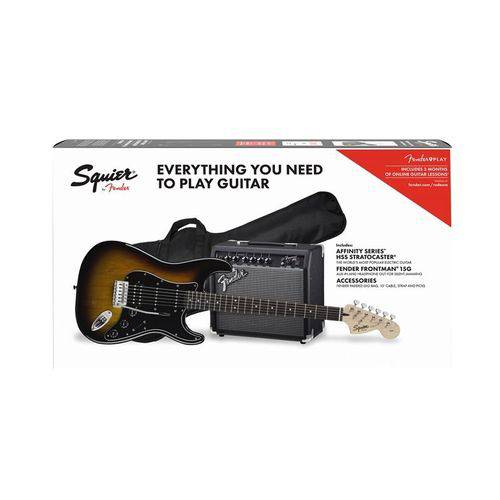 Guitarra Fender - Squier Affinity Strat Hss Frontman 15g - Brown Sunburst
