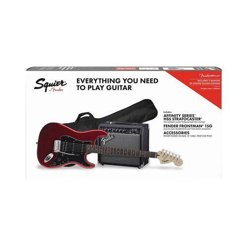 Guitarra Fender - Squier Affinity Strat Hss Frontman 15g - Candy Apple Red