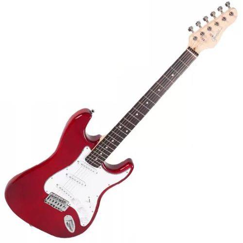 Guitarra Giannini Strato 3 Singles G100 Vermelha e Branca