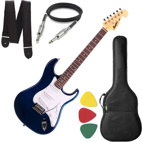 Guitarra Mod Fender Tagima Memphis Mg32 Azul Capa Cabo