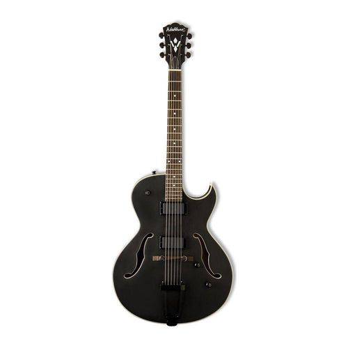 Guitarra Semi-Acústica Hollowbody Washburn HB17CB Black Matte com Case
