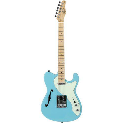 Guitarra Tagima T484 Telecaster Semi Acústica Hand Made In Brazil Azul Pastel