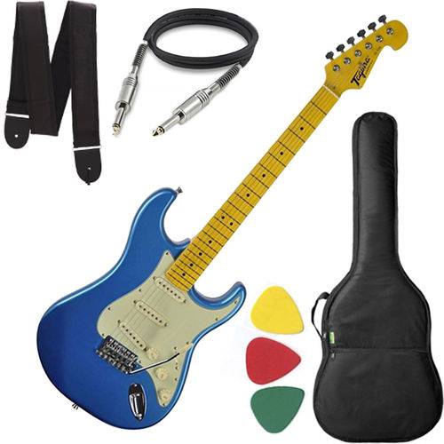 Guitarra Tagima Woodstock Tg530 Azul com Cabo Capa Correia