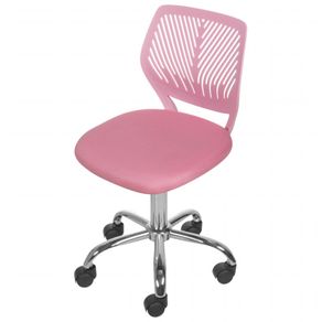Gummi Cadeira Home Office Teen Cromado/rosa