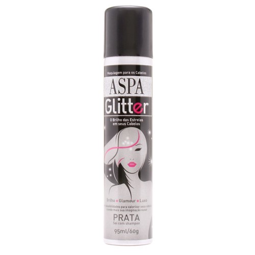 Hair Spray Aspa Glitter Prata