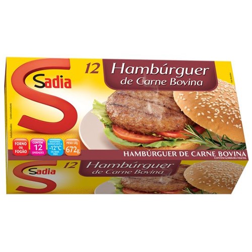Hamburger Sadia 672g Bovino
