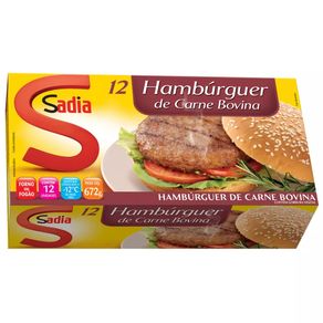 Hambúrguer Bovino Sadia 672g