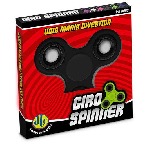 Hand Spinner Anti Stress Certificado - Fidget Giro Spinner - Preto - Dtc