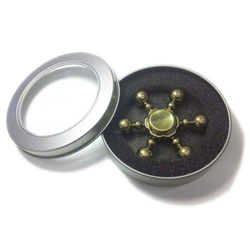 Hand Spinner Fidget de Metal Leme Ansiedade Anti Estresse Dourado (bsl-gira-10)
