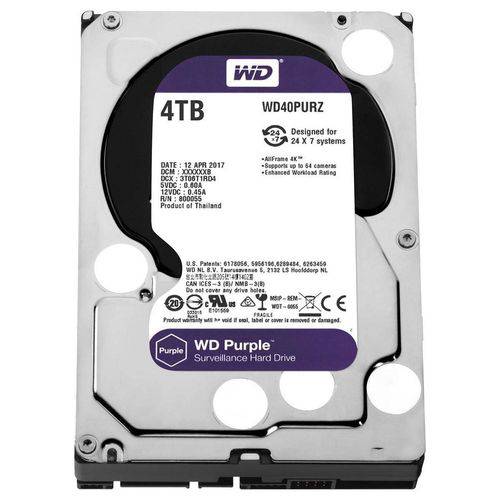 Hard Disk Western Digital Purple 4TB WD40PURZ