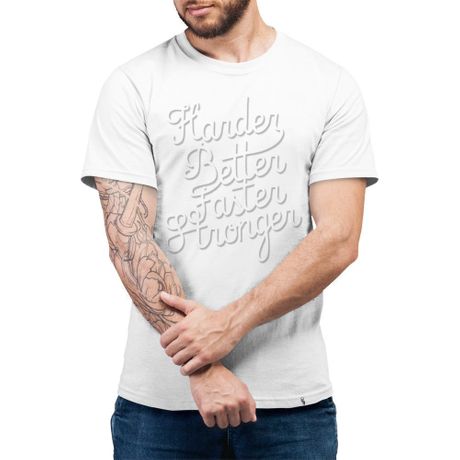 Harder, Better, Faster, Stronger - Camiseta Basicona Unissex