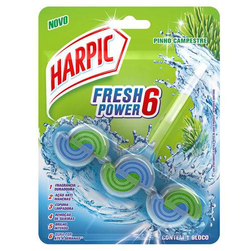 Harpic Bloco Sanitário Fresh Power 6 Pinho