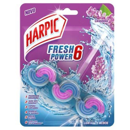Harpic Fresh Power 6 Lavanda com 1 Bloco