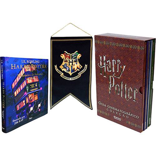 Harry Potter e o Prisioneiro de Azkaban Ilustrado Bandeira + Box Guia Cinematográfico