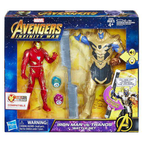 Hasbro E0559 - Set de Batalha: Homem de Ferro Vs Thanos + 2 Jóias do Infinito