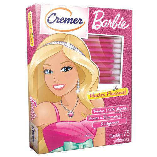 Hastes Flexíveis Cremer Barbie 75 Unidades