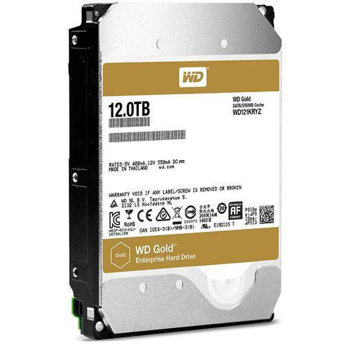 HD - 12.000GB (12TB) / 7.200RPM/ SATA / 3,5pol - WD Gold Enterprise - WD121KRYZ