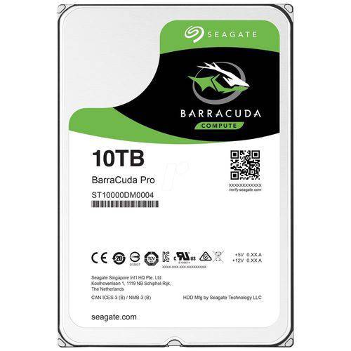 HD - 10.000GB (10TB) / 7.200RPM / SATA3 / 3,5pol - Seagate BarraCuda Pro - ST10000DM0004