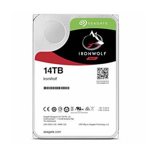 HD - 14.000GB (14TB) / 7.200RPM / SATA / 3,5pol - Seagate IronWolf NAS - ST14000VN0008