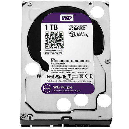 HD 1tb Western Digital Purple Sata 3 - Garantia 3 Anos