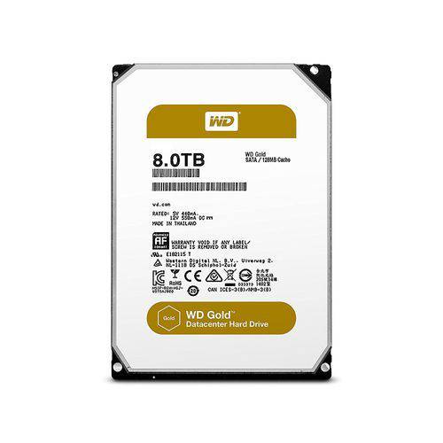 HD - 8.000GB (8TB) / 7.200RPM / SATA3 / 3,5pol - Western Digital Gold Enterprise - WD8003FRYZ
