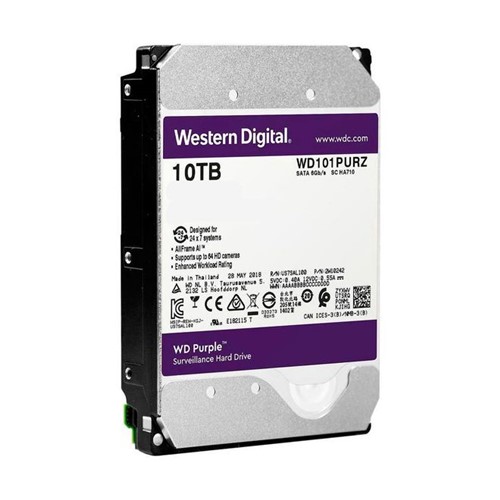 HD Interno 10TB Sata III Purple Surveillance WD101PURZ Western Digital