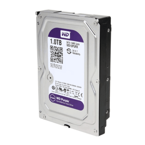 HD PC Interno 1TB Sata3 Purple Surveillance 5400RPM 64MB Cache | WD10PURX 1802