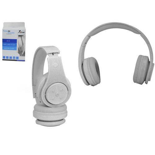 Headphone Bluetooth 3.0 Entrada Sd Card e P2 Branco Kp-368