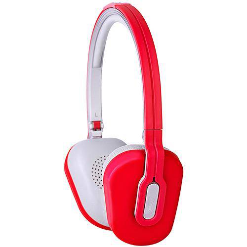 Headphone Dobrável com Isolador e Controle de Volume e Mic Cor Vermelha Altec