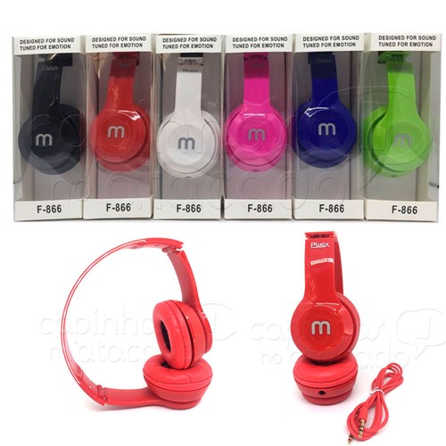 Headphone Plugx - Cores Sortidas - F-866