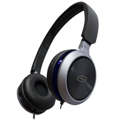 Headphone Prenium Preto/azul - Newlink