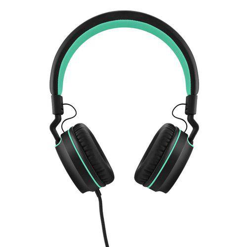 Headphone Pulse On Ear Stereo Preto/Verde - Ph159