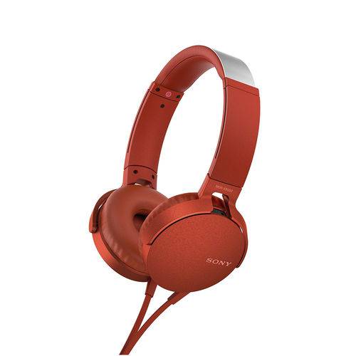 Headphone Sony Mdr-xb550ap com Extra Bass Vermelho