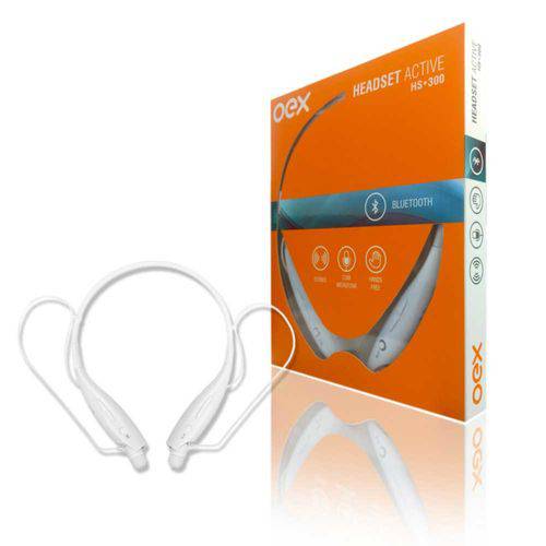 Headset Bluetooth Active Hs 300 Branco Oex
