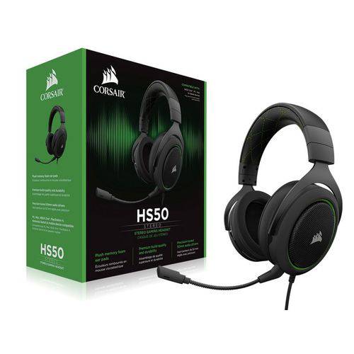 Headset Gamer Corsair CA-9011171-NA HS50 Stereo Green
