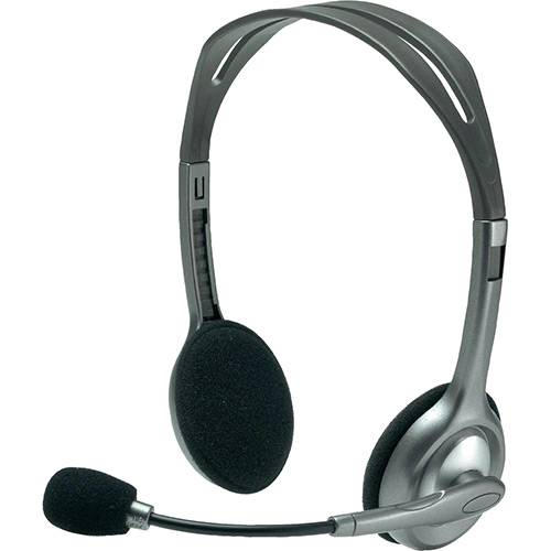 Headset Logitech Stereo H110 Preto