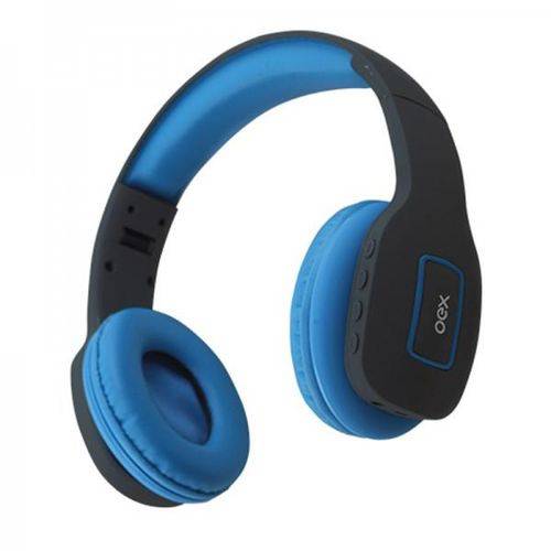 Headset Vibe Azul Bluetooth Dobrável HS305 - Oex