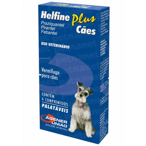 Helfine Plus Cães – 4 Comprimidos _ Agener Unidade
